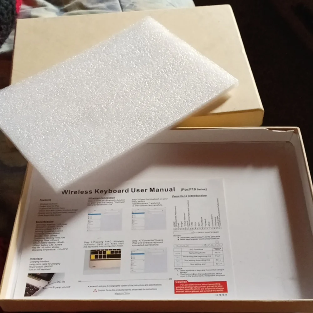 Wireless Keyboard F19 for iPad Air/Air 2/Pro 9.7